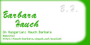 barbara hauch business card